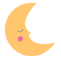 yaruvu baby night yellow moon Sticker