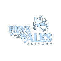 PawsForWalks dog blue light blue dog walker Sticker