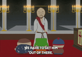 kyle broflovski jesus GIF by South Park 