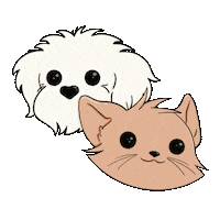 ludvago love cat dog animal Sticker