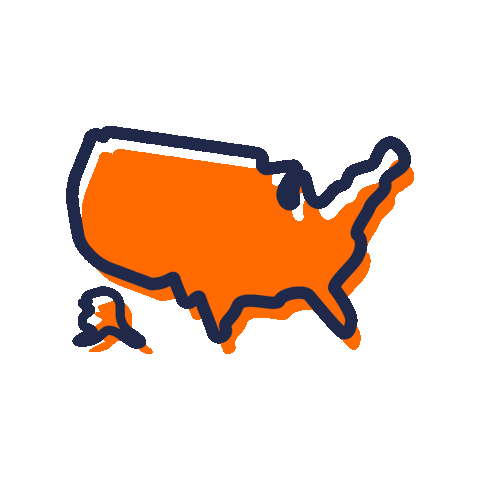 United States Of America Usa Sticker by Boldr Impact