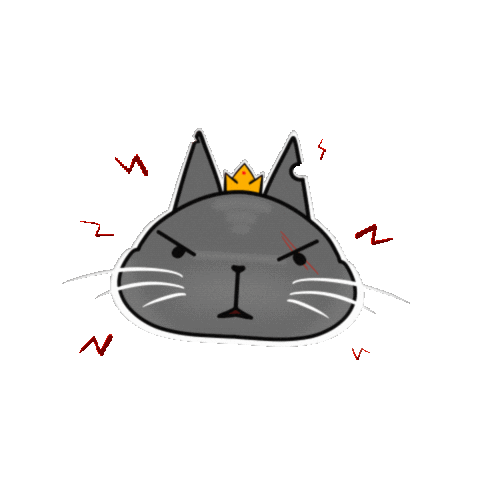 Drawmeo cat kawaii angry chat Sticker