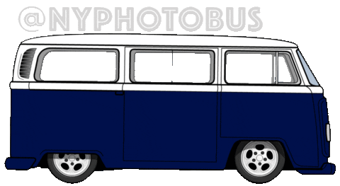 nyphotobus giphyupload van volkswagen samba Sticker