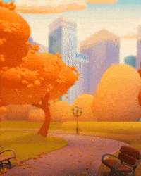 Falling Leaves Fall GIF by Bloom City Match