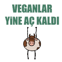 areltalu vegan cow dolunaydagezentilki areltalu Sticker