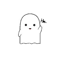Ghost Hello Sticker
