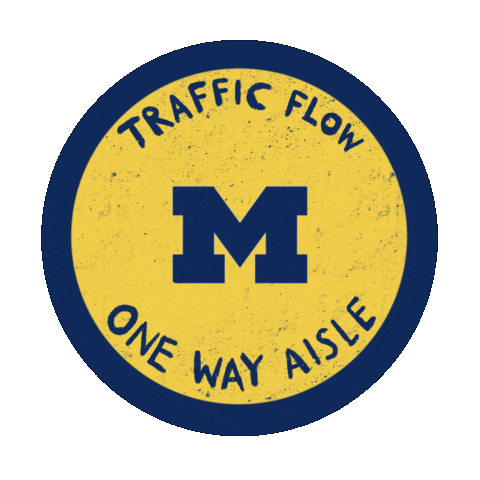 Michigan Football Mask Sticker by University of Michigan