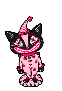 Happy Black Cat Sticker