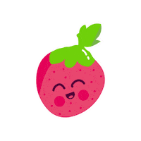 Strawberry Grin Sticker