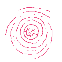 pinktaco pink drink miami skull Sticker