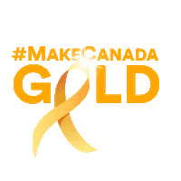 Gold Ribbon Ccam Sticker by Childhood Cancer Canada