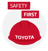 Helmet Safety Sticker by Toyota Material Handling