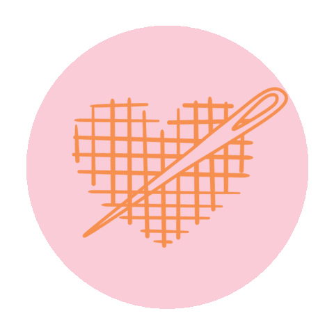 thetapestrylabel giphyupload heart handmade needle Sticker