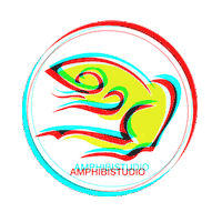 Amphibi_Studio logo sticker glitch stickers Sticker