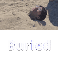 Beach Bury Sticker