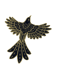Blue Bird Girl Sticker by Natalia Kiantoro