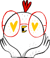 Chicken Little Love Sticker by sam wedelich