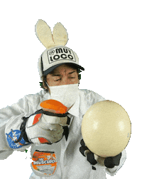 Rabbit Easter Sticker by Muyloco