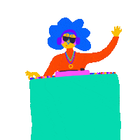 Party Dj Sticker by selinapacktaus