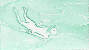 Animation Swimming GIF by Leah Dubuc