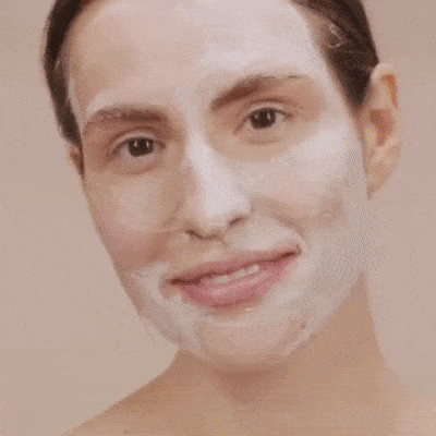 Webology giphyupload face washing skincare product application exfoliating face GIF
