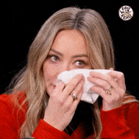 Sad Hilary Duff GIF by First We Feast