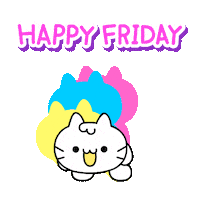 Happy Cat Sticker by Mikitti