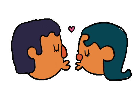 Good Night Kiss Sticker by Ece