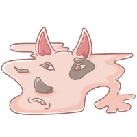 Sad Dog Sticker