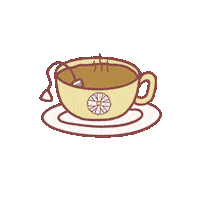 bymentari hot mood drink tea Sticker