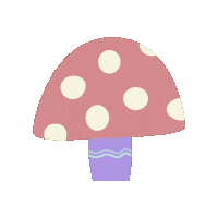 Mushroom Champignon Sticker by Papier Patate