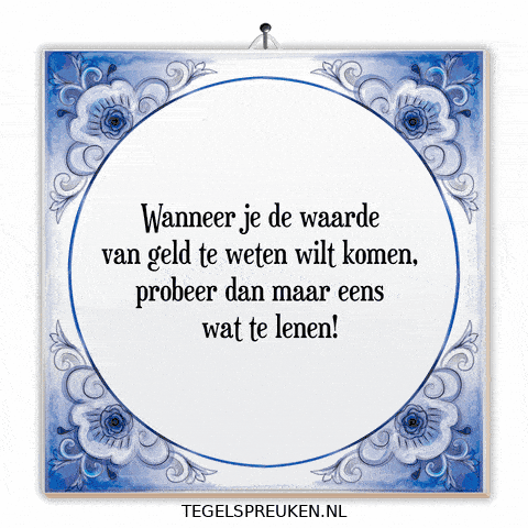 Geld Troost GIF by Tegelspreuken.nl