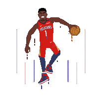 New Orleans Pelicans Basketball Sticker by Panini America