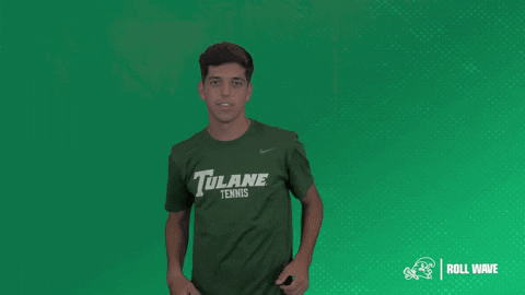 College Tennis Cheer GIF by GreenWave