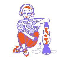 Happy Illustration Sticker