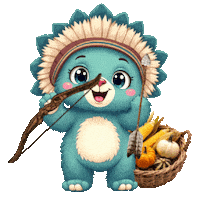 Teddy Bears Thanksgiving Sticker