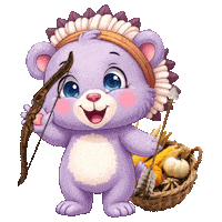 Teddy Bears Thanksgiving Sticker