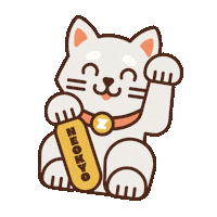 Lucky Cat Sticker by GoZwift