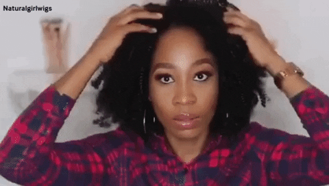 Nervous Black Girl GIF by Natural Girl Wigs