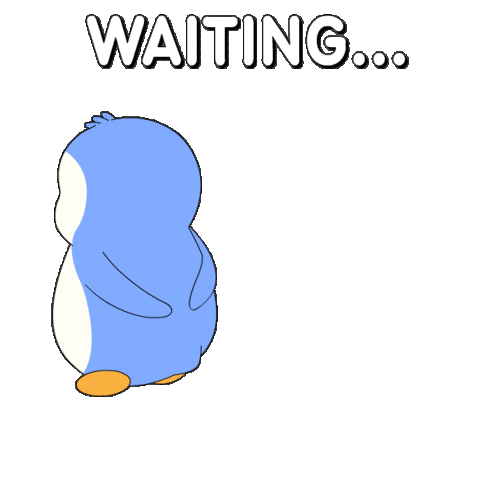 Still Waiting What Sticker by Pudgy Penguins