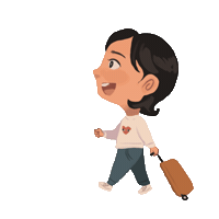 Girl Travel Sticker by Rafhi Dominic