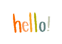 Rainbow Hello Sticker by Just Peachy Comic
