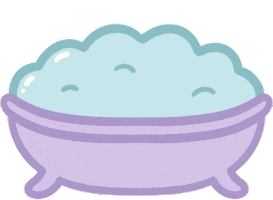 Self Care Bathing Sticker by Lavendaire