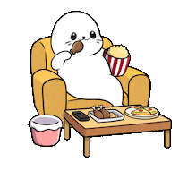 Fried Chicken Eating Sticker by Sappy Seals