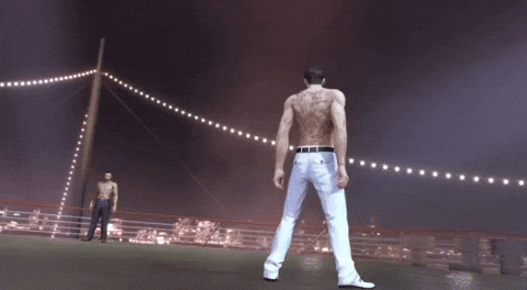 Yakuza 0 Shirt Throw GIF