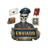 Skull Enviado Sticker