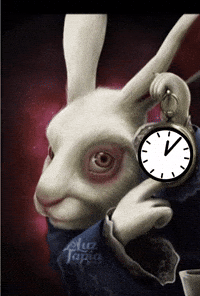 adk1 bunny rabbit clock all roads lead to rome GIF