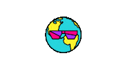 follovers glasses globe world map okulary Sticker