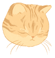 Tired Fat Cat Sticker