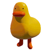 Rubber Duck 3D Sticker by milly cohen